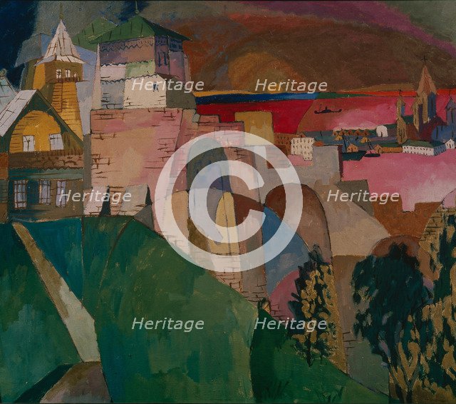 Nizhny Novgorod, 1915. Artist: Lentulov, Aristarkh Vasilyevich (1882-1943)