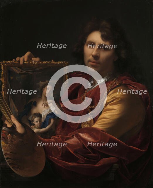 Self-Portrait with the Portrait of his Wife, Margaretha van Rees, and their Daughter Maria , 1699. Creator: Werff, Adriaen van der (1659-1722).