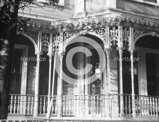 Cast ironwork porch, Mobile, Alabama, 1936. Creator: Walker Evans.