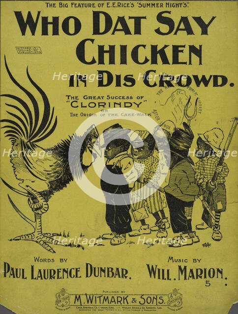 'Who dat say chicken in dis crowd', 1898. Creator: C.A.A..