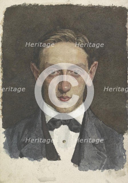 Portrait of a young man, 1874-1925. Creator: Jan Veth.