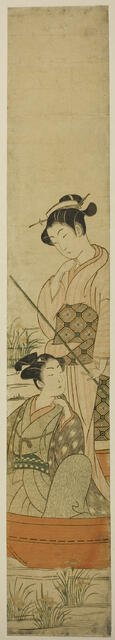 Young Couple in a Boat, c. 1770/75. Creator: Uchimasa.