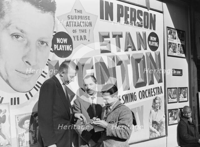 Portrait of Stan Kenton and Bob Gioga, 1947 or 1948. Creator: William Paul Gottlieb.