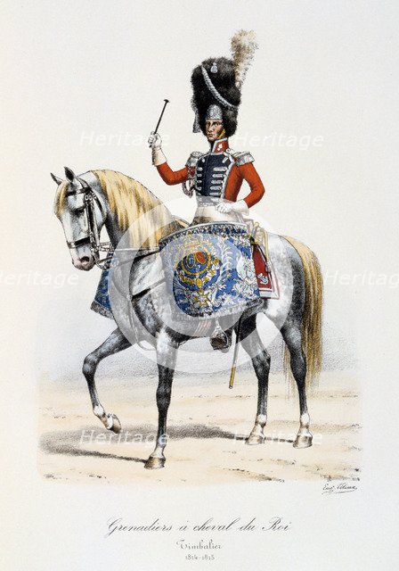 'Grenadiers à Cheval du Roi, Timpanist, 1814-15'. Artist: Eugene Titeux
