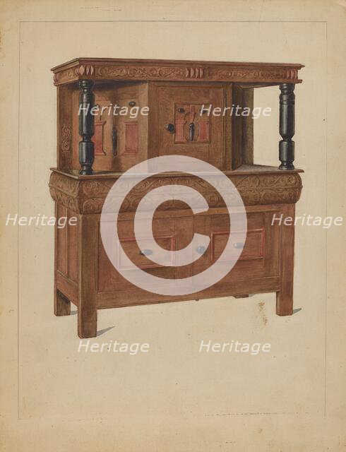 Press Cupboard, 1936. Creator: Elizabeth Curtis.