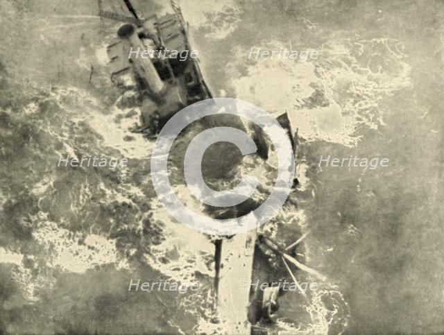 'The Pirate's Work: Steamer Breaking Up', (1919). Creator: Unknown.