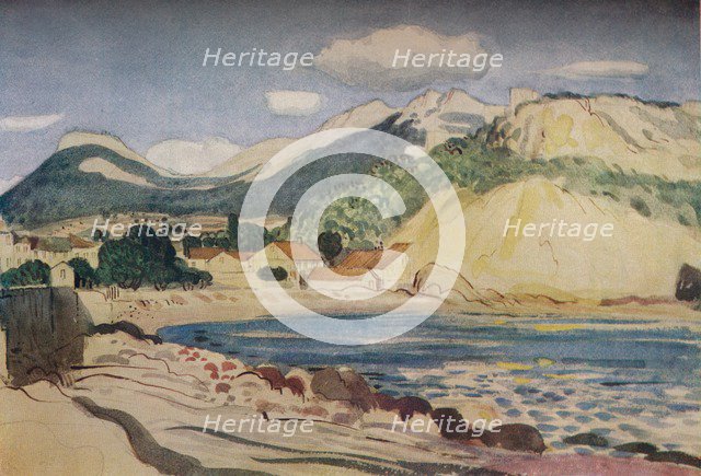 'Bay in the South of France', 1931. Artist: Derwent Lees.