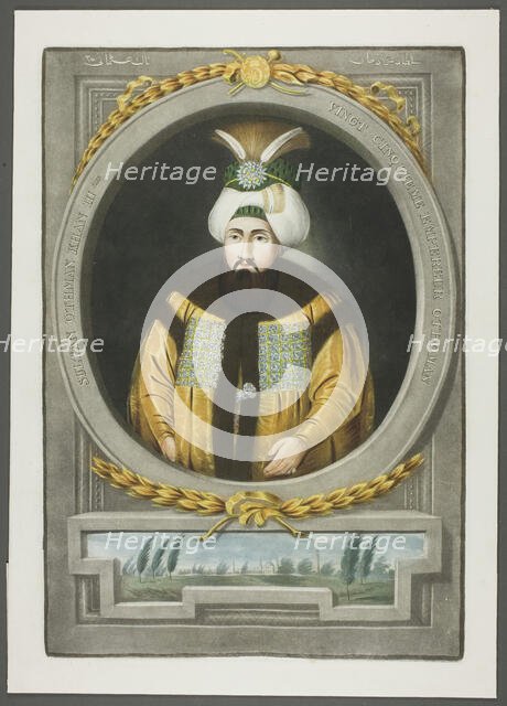 Othman Kahn III, from Portraits of the Emperors of Turkey, 1815. Creator: John Young.