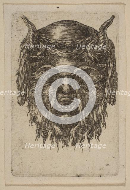 Mask. Creator: Attributed to Stefano della Bella (Italian, Florence 1610-1664 Florence).