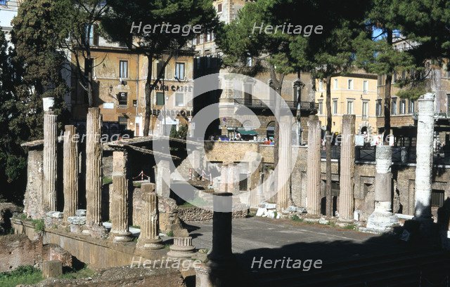 Remains of a Roman sanctuary, Via Torre Argentina, Rome. Artist: Unknown