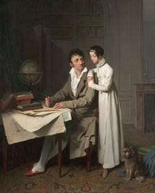 The Geography Lesson (Portrait of Monsieur Gaudry and His Daughter). Artist: Boilly, Louis-Léopold (1761-1845)