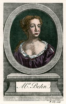 Aphra Behn (1640-1680), first professional woman writer in English literature.Artist: B Cole