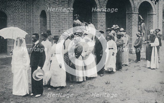 An African Christian wedding procession, 1912. Artist: Unknown.