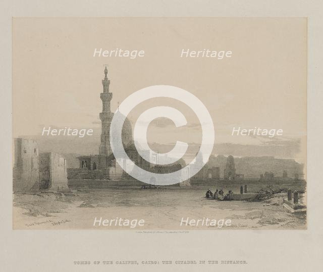 Egypt and Nubia, Volume III: Tombs of the Caliph's, Cairo, 1848. Creator: Louis Haghe (British, 1806-1885); F.G.Moon, 20 Threadneedle Street, London.