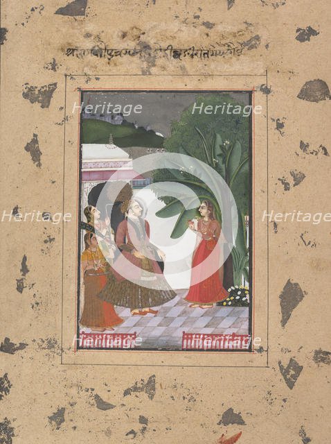 Shri Rama Putra Raga: Page from the Dispersed "Boston" Ragamala Series..., ca. 1760. Creator: Unknown.