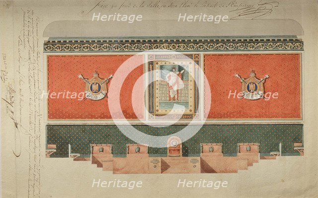 Decoration project for the Grand Chamber of the Court of Cassation, 1809.