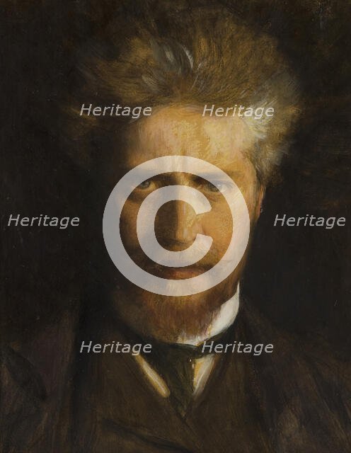 Self portrait, 1920. Creator: Oscar Bjorck.