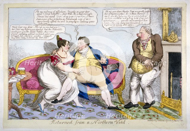 'Returned from a Northern Visit', 1823. Artist: Anon
