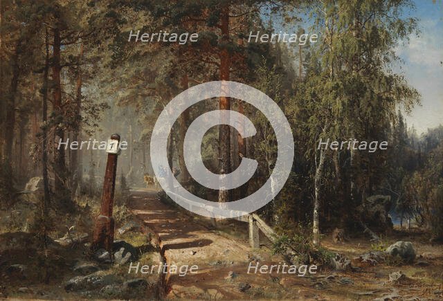 Mail Road in  Häme, 1860. Creator: Werner Holmberg.