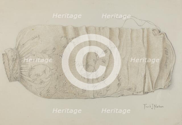 Embroidered sleeve, c. 1938. Creator: Frank Nelson.