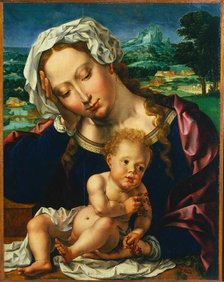Virgin and Child in a Landscape, 1531. Creator: Jan Gossaert (Flemish, c1475/78-1532); Anonymous Landscape Painter (Flemish), and an.