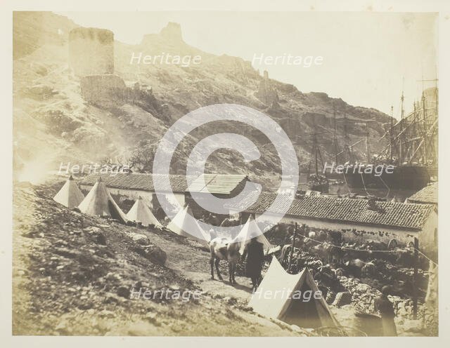 The Genoese Castle, Balaklava, 1855. Creator: Roger Fenton.