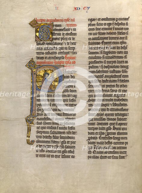 Initial P: Saint Paul, about 1260-1270. Creator: Unknown.