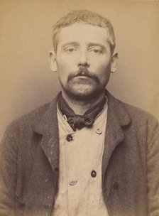 Guignard. Georges, Auguste. 36 ans, né le 1/1/58 à Neuilly (Seine). Plombier. Anarchiste. ..., 1894. Creator: Alphonse Bertillon.