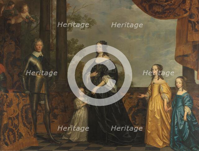 Frederick Henry, his Consort Amalia of Solms, and their Three Youngest Daughters, c.1647. Creator: Gerrit van Honthorst.