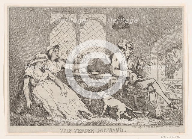 The Tender Husband, July 28, 1786., July 28, 1786. Creator: Thomas Rowlandson.