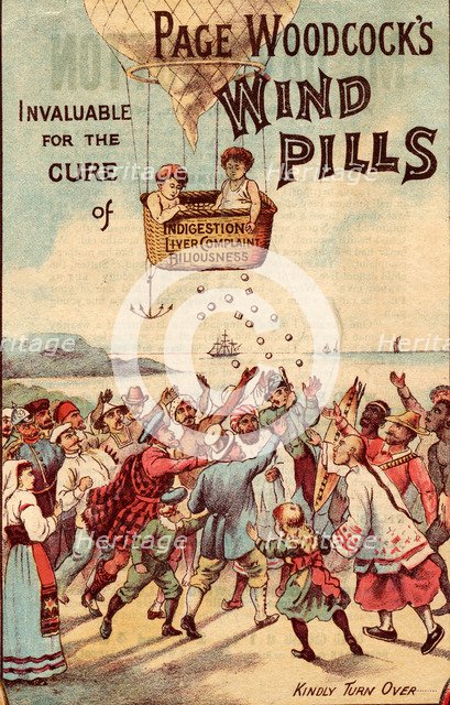 Page Woodcock’s Wind Pills, 19th century. Artist: Unknown