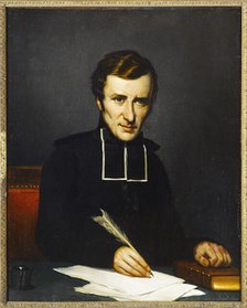 Portrait of Félicité Robert de Lamennais (1782-1854), writer and philosopher, after 1827. Creator: Paulin Jean Baptiste Guerin.