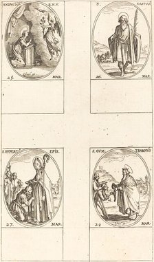 The Annunciation; St. Castulus; St. Rupert; St. Gontran. Creator: Jacques Callot.