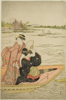 A Ferry on the Sumida River, c. 1787. Creator: Torii Kiyonaga.
