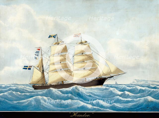 The barque Hindoo, le Havre, 1872. Creator: Eugene Grandin.