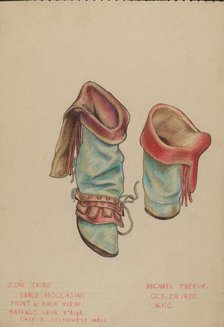 Dance Moccasins, 1935. Creator: Michael Trekur.