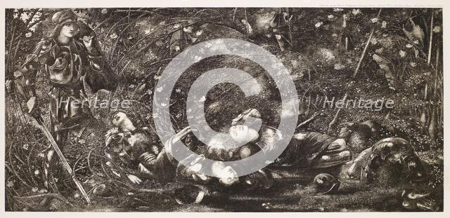 The Briar Rose Series - The Knight Enters the Briar wood (I), c1870s, (1900). Creator: Unknown.