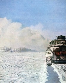 German tank fighting in the snow, Russia, January 1943. Artist: Unknown
