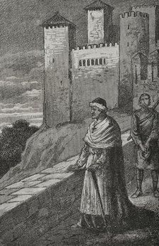 Pope Luna in the castle of Peniscola...in 1411 until his death..., 1890. Creator: Unknown.