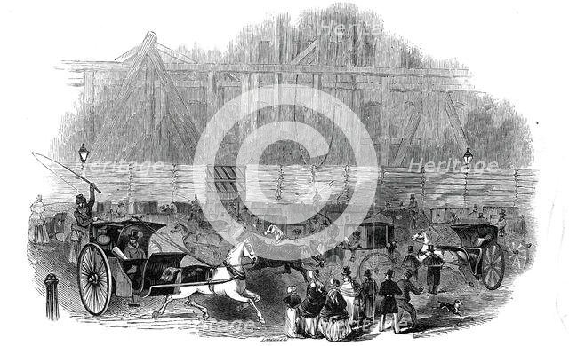 Office of the Board of Trade - scene on Sunday night, 1845. Creator: Ebenezer Landells.
