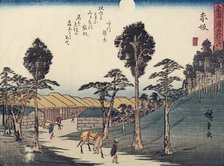 Tokaido gojo santsugi. Akasaka. Plate No 37, c1838. Creator: Ando Hiroshige.