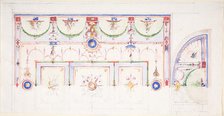 Design for a Painted Ceiling, 1825-75. Creator: Anon.