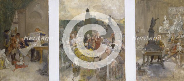 Revised Scheme for Decoration of the Walls in the Lower Hall, late 19th-early 20th century. Creator: Carl Larsson.