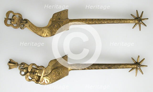Pair of Rowel Spurs, German, 15th century. Creator: Unknown.