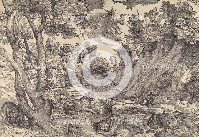 St. Jerome in the Wilderness, mid-16th century., mid-16th century. Creator: Attributed to Nicolò Boldrini.