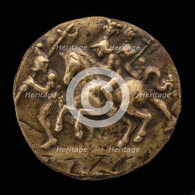A Horseman and Two Soldiers, late 15th - early 16th century. Creator: Pseudo Melioli.