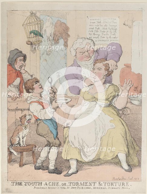 The Tooth-Ache, or, Torment & Torture, August 1, 1823., August 1, 1823. Creator: Thomas Rowlandson.
