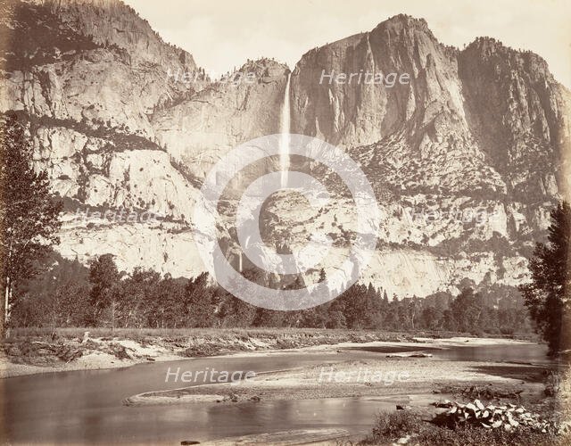 Yosemite Falls, 2,634 feet, ca. 1872, printed ca. 1876. Creator: Carleton Emmons Watkins.