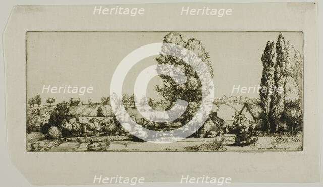 Landscape, Poigny, 1907. Creator: Donald Shaw MacLaughlan.