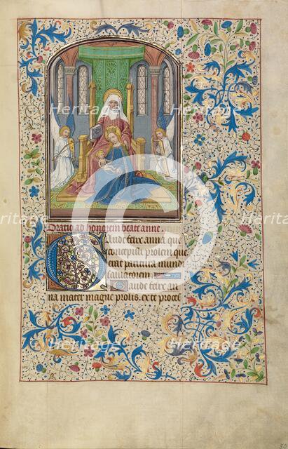 The Virgin and Child with Saint Anne; Arenberg Hours, early 1460s. Creator: Willem Vrelant.